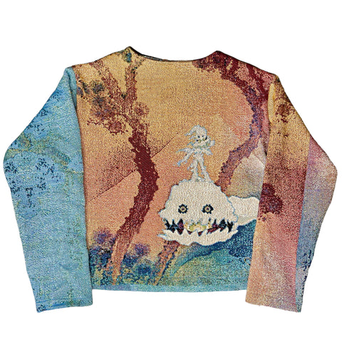 KIDS SEE GHOST WOVEN TAPESTRY SWEATER