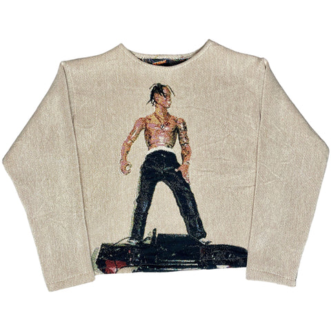 TRAVIS WOVEN TAPESTRY SWEATER