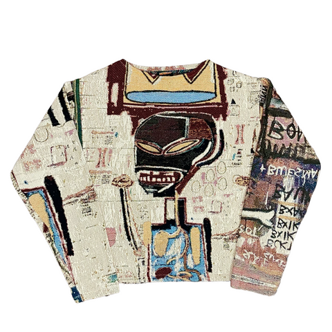 BASQUIAT WOVEN TAPESTRY SWEATER